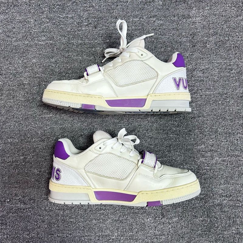 Louis Vuitton Louis Vuitton Trainer Fashion Sneakers in White and Purple 0079 Size US 9 / IT 39 - 3 Thumbnail