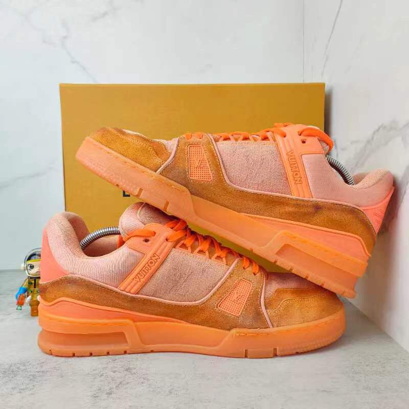 Louis Vuitton Virgil Abloh x Louis Vuitton Orange Trainers 0079 Size US 9 / IT 39 - 8 Thumbnail