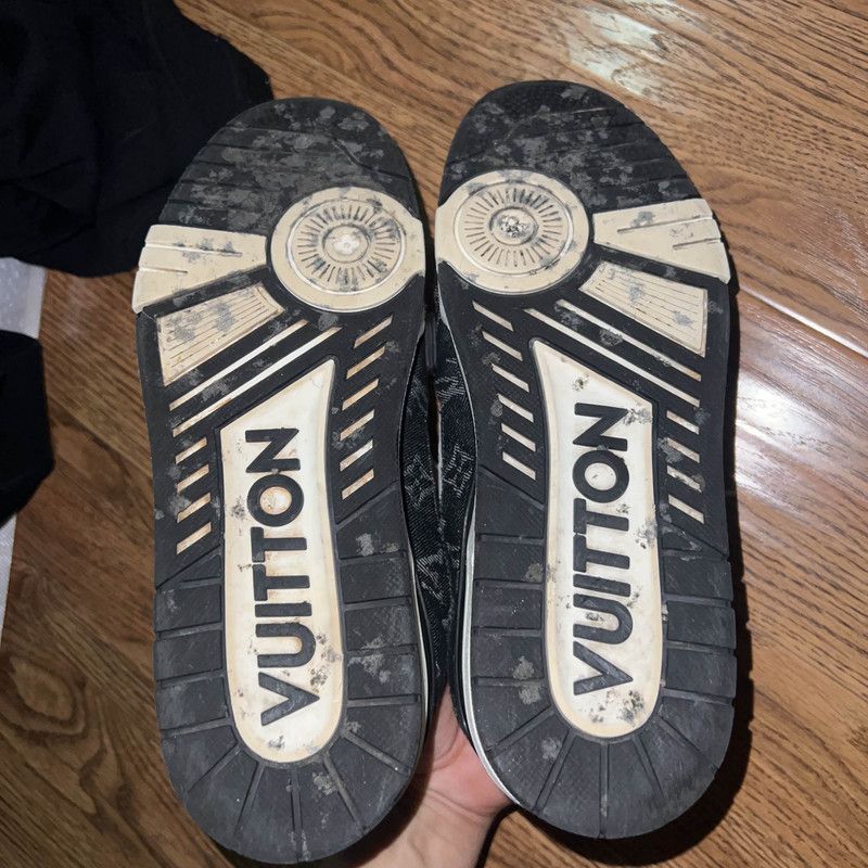 Louis Vuitton Louis Vuitton Men's Black and White Sneakers 0079 Size US 10 / IT 40 - 4 Thumbnail