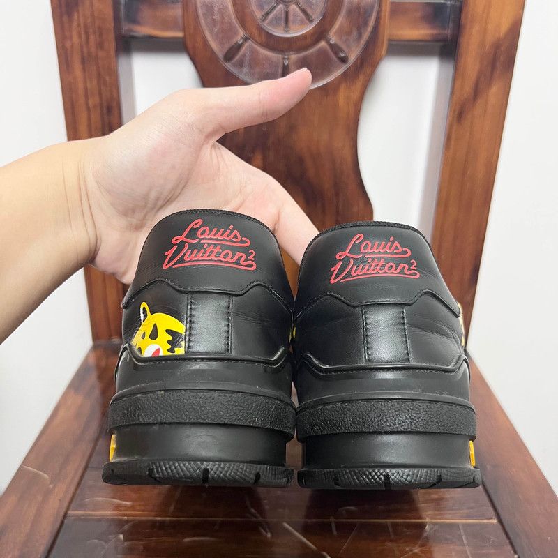 Louis Vuitton Nigo x Louis Vuitton Black Low-top Sneakers 0079 Size US 10 / IT 40 - 3 Thumbnail