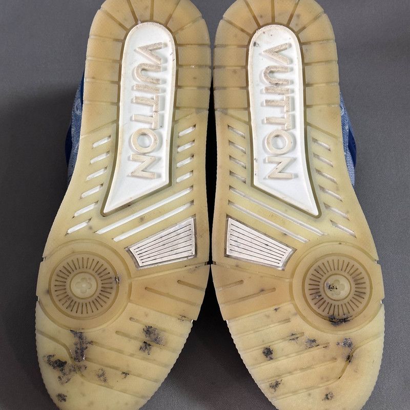Louis Vuitton Louis Vuitton Blue Denim Low-Top Sneakers 0079 Size US 9 / IT 39 - 4 Thumbnail
