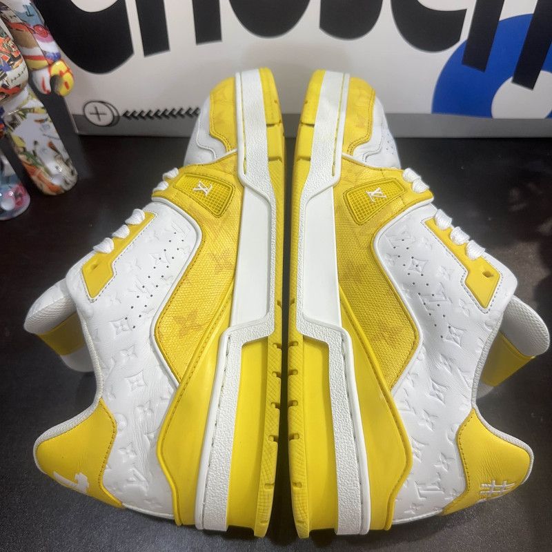Louis Vuitton Louis Vuitton Trainer Low Top Sneakers in White Yellow 0079 Size US 10 / IT 40 - 8 Thumbnail