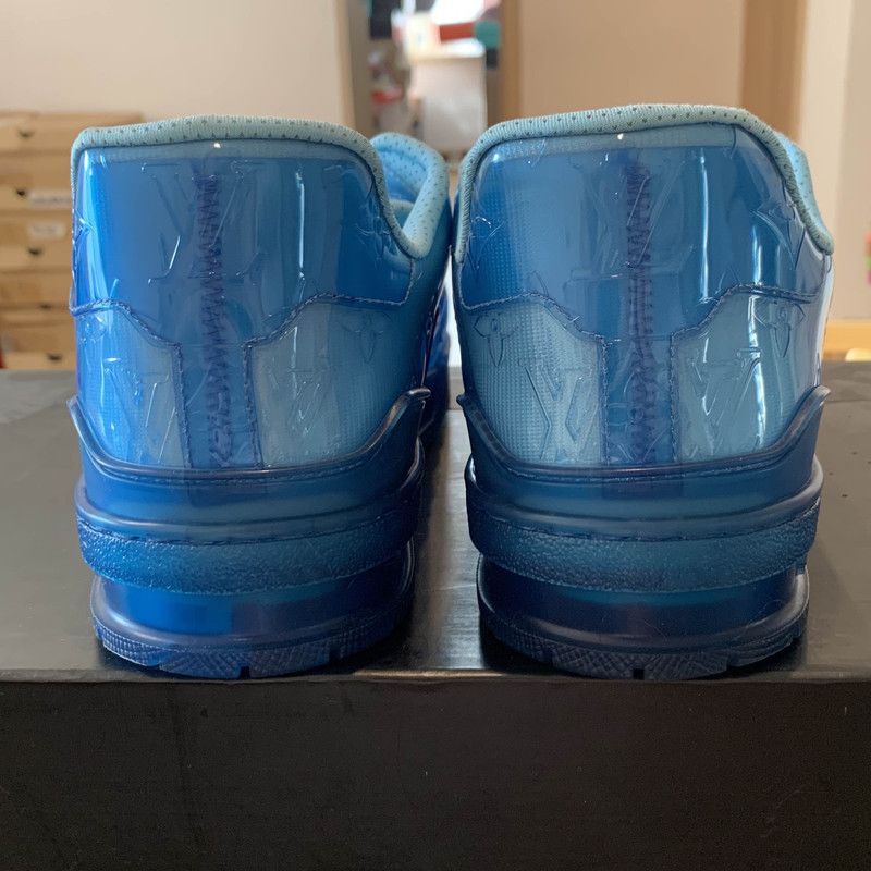 Louis Vuitton Louis Vuitton Trainer Blue Low-Top Sneakers 0079 Size US 10 / IT 40 - 3 Thumbnail