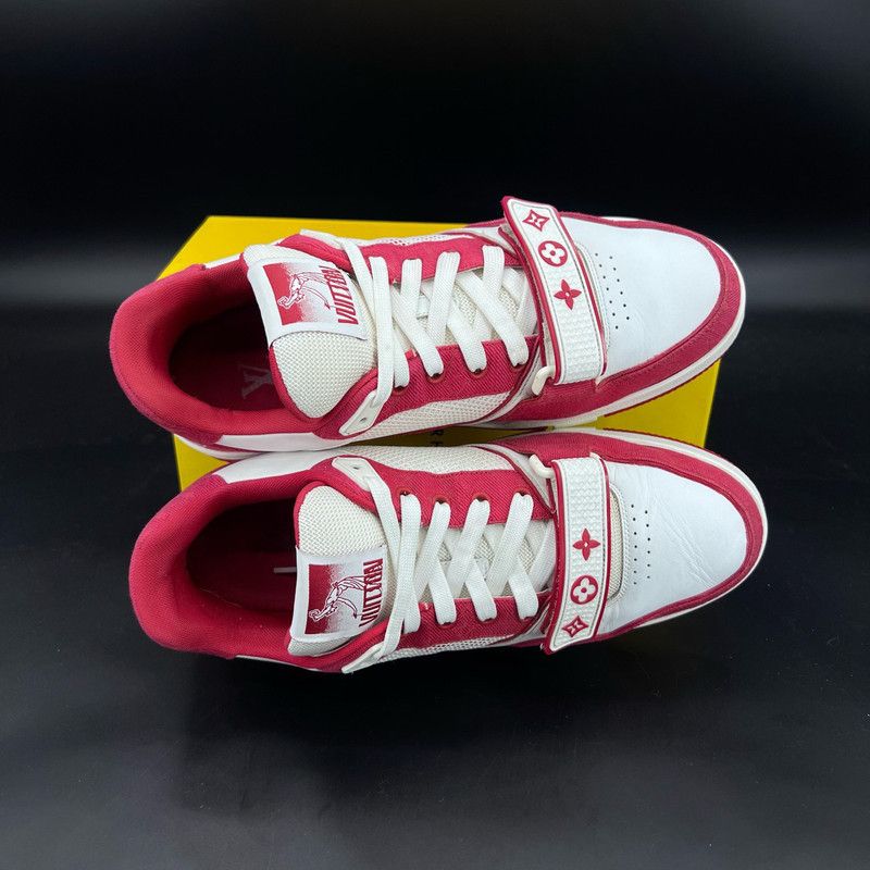 Louis Vuitton Louis Vuitton Stylish Low-top Trainer Shoes in White Red 0079 Size US 10 / IT 40 - 7 Thumbnail