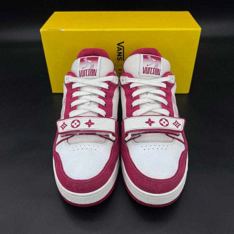 Louis Vuitton Louis Vuitton Stylish Low-top Trainer Shoes in White Red 0079 Size US 10 / IT 40 - 2 Thumbnail