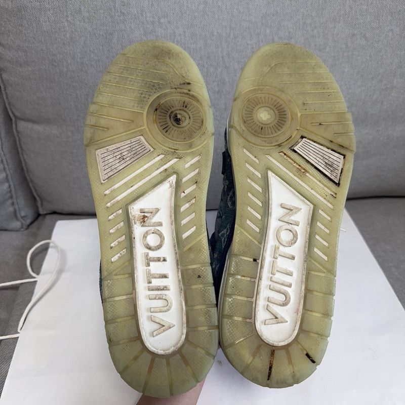 Louis Vuitton Louis Vuitton Blue Denim Fashion Low-Top Sneakers 0079 Size US 11 / IT 41 - 4 Thumbnail
