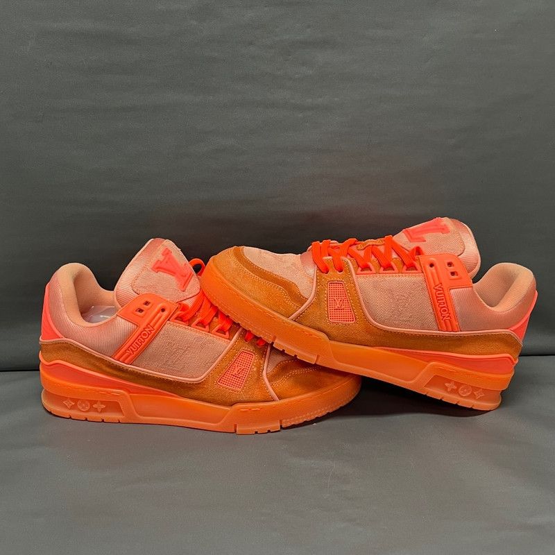 Louis Vuitton Louis Vuitton Virgil Trainer Sneakers in Orange 0079 Size US 9 / IT 39 - 4 Thumbnail