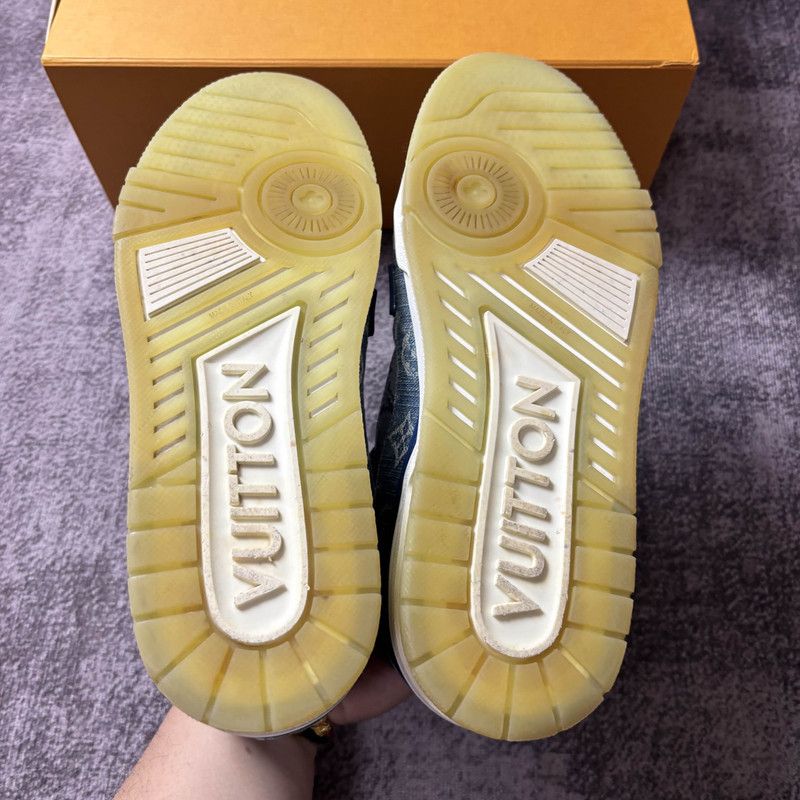 Louis Vuitton Louis Vuitton Trainer Denim Sneakers for Gift 0079 Size US 10 / IT 40 - 4 Thumbnail