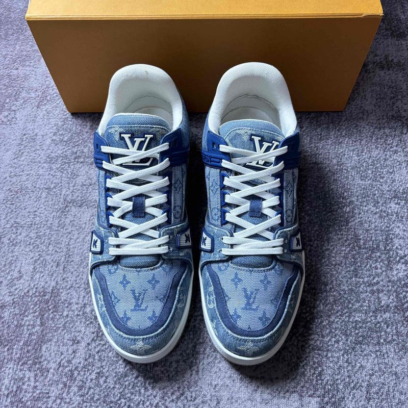 Louis Vuitton Louis Vuitton Trainer Denim Sneakers for Gift 0079 Size US 10 / IT 40 - 2 Thumbnail