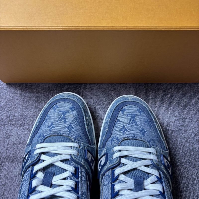 Louis Vuitton Louis Vuitton Trainer Denim Sneakers for Gift 0079 Size US 10 / IT 40 - 8 Thumbnail