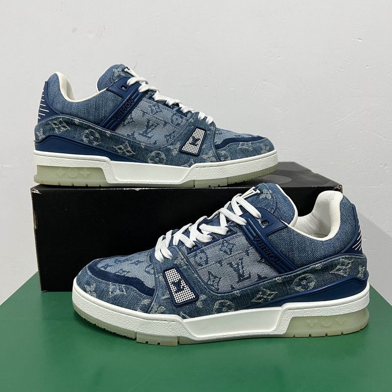 Louis Vuitton Louis Vuitton Denim Low-Top Trainer Sneakers 0079 Size US 9 / IT 39 - 7 Thumbnail