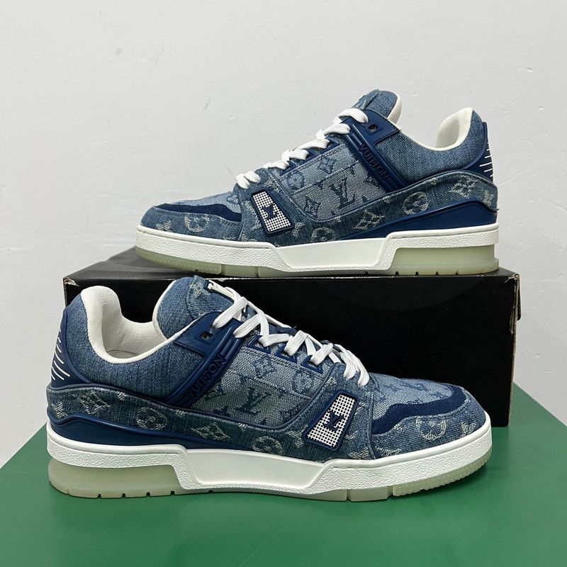 Louis Vuitton Louis Vuitton Denim Low-Top Trainer Sneakers 0079 Size US 9 / IT 39 - 6 Thumbnail