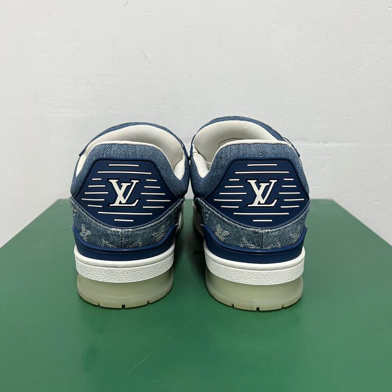 Louis Vuitton Louis Vuitton Denim Low-Top Trainer Sneakers 0079 Size US 9 / IT 39 - 3 Thumbnail