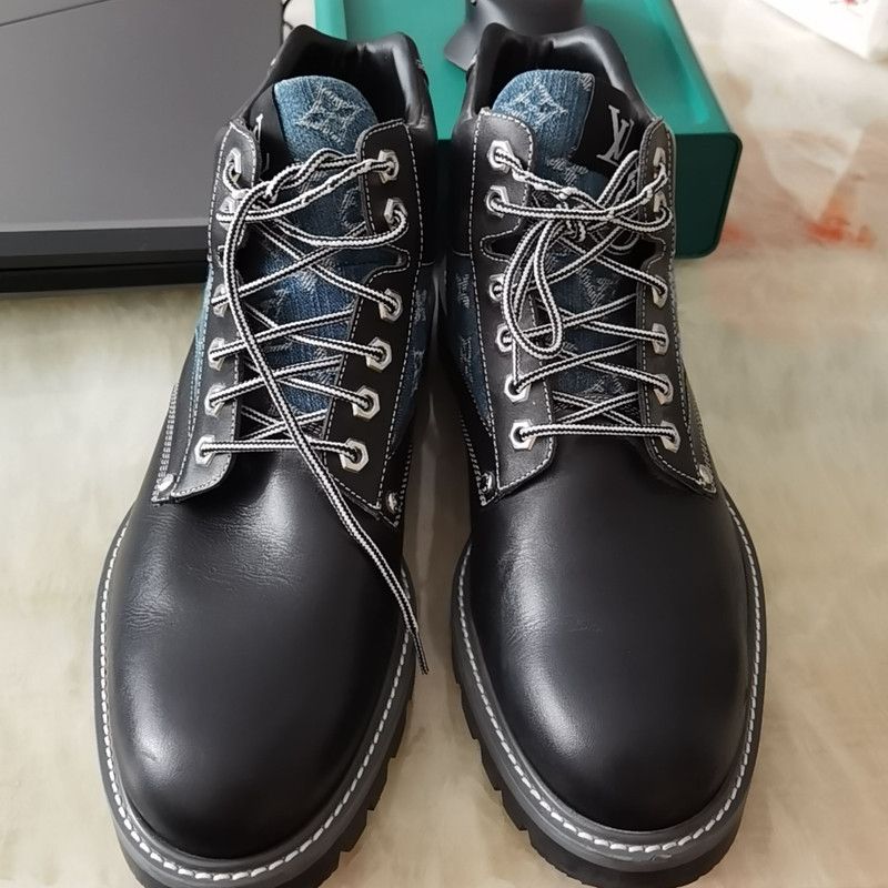 Louis Vuitton Louis Vuitton Casual Leather Martin Boots 0079 Size US 11 / IT 41 - 2 Thumbnail