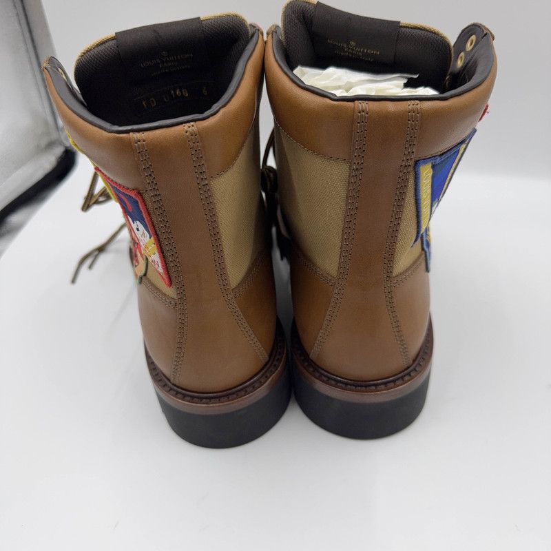 Louis Vuitton Louis Vuitton Brown Waxed Leather Martin Boots 0079 Size US 9 / IT 39 - 3 Thumbnail