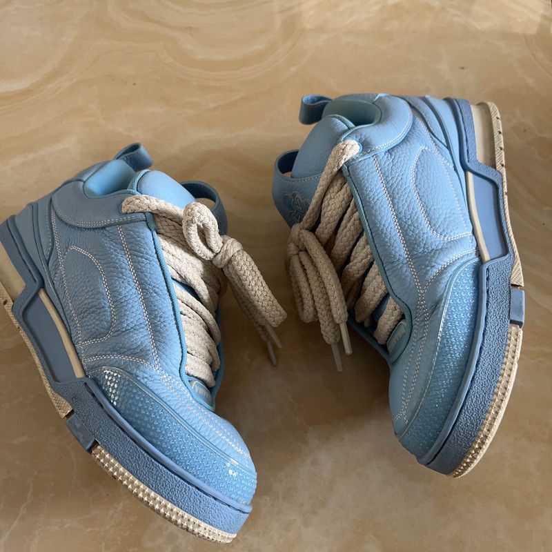 Louis Vuitton Louis Vuitton Blue Low-Top Skate Sneakers 0079 Size US 9 / IT 39 - 6 Thumbnail