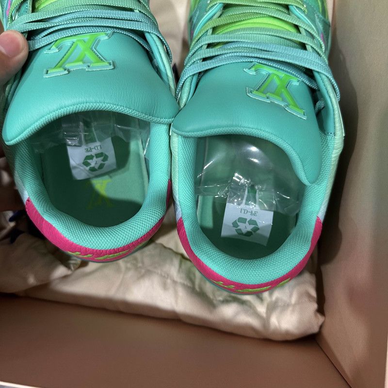 Louis Vuitton Louis Vuitton Trainer Fashion Sneakers in Blue Green 0079 Size US 10 / IT 40 - 8 Thumbnail