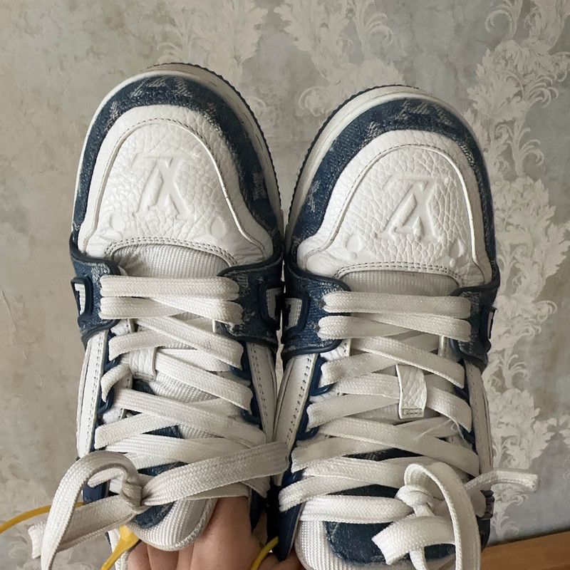 Louis Vuitton Louis Vuitton Trainer Denim Low-Top Sneakers 0079 Size US 6 / IT 36 - 10 Thumbnail