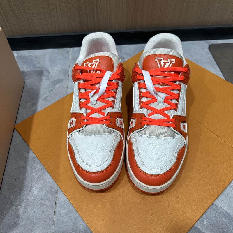 Louis Vuitton Louis Vuitton Trainer Orange Low-Top Sneakers 0079 Size US 10 / IT 40 - 2 Thumbnail