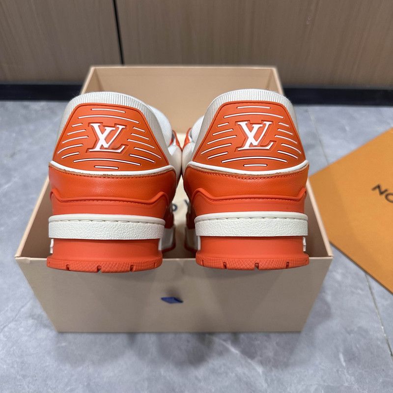 Louis Vuitton Louis Vuitton Trainer Orange Low-Top Sneakers 0079 Size US 10 / IT 40 - 3 Thumbnail