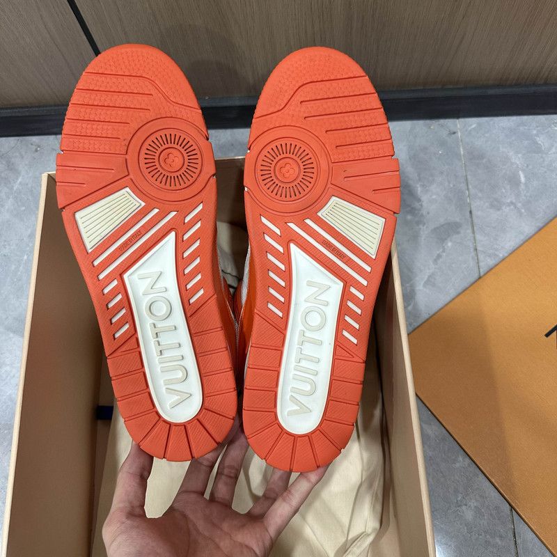 Louis Vuitton Louis Vuitton Trainer Orange Low-Top Sneakers 0079 Size US 10 / IT 40 - 4 Thumbnail