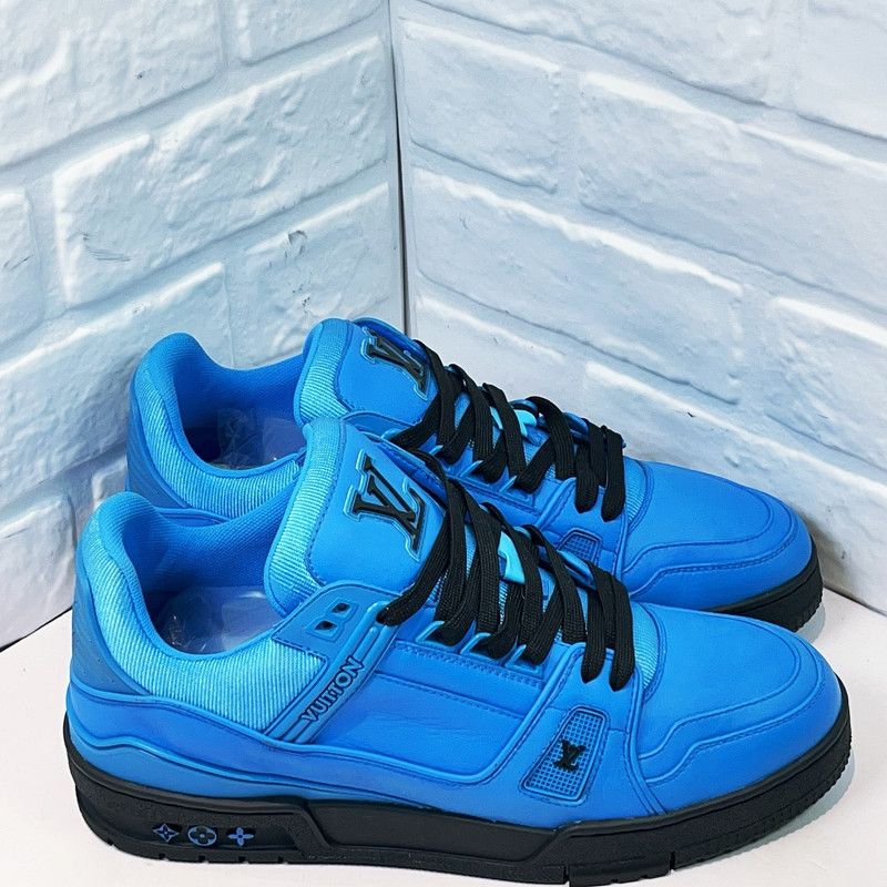 Louis Vuitton Louis Vuitton Blue Casual Low-Top Sneakers 0079 Size US 11 / IT 41 - 3 Thumbnail