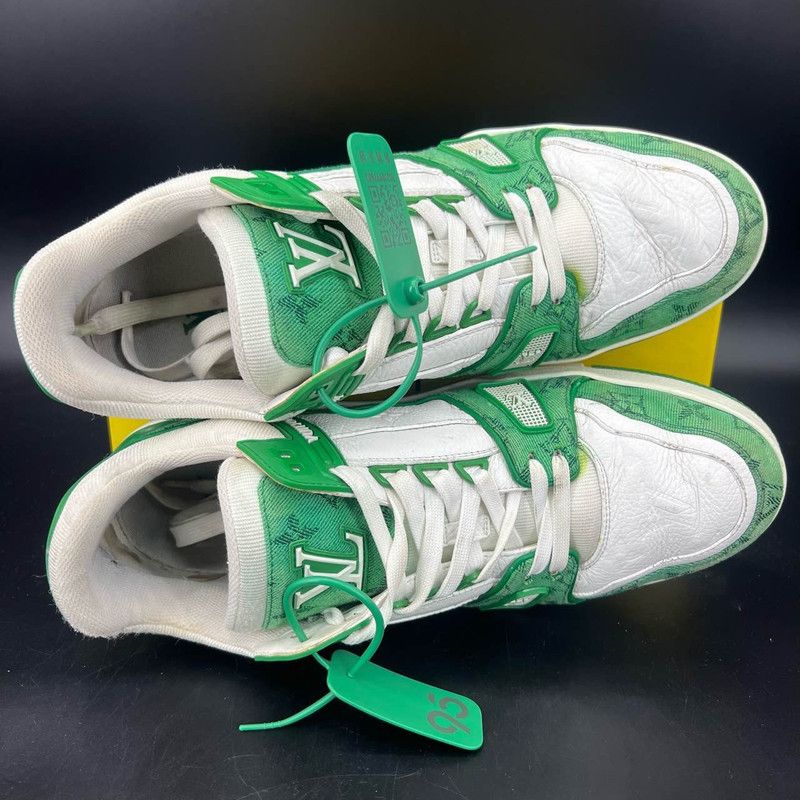 Louis Vuitton Louis Vuitton Green and White Casual Sneakers 0079 Size US 11 / IT 41 - 6 Thumbnail