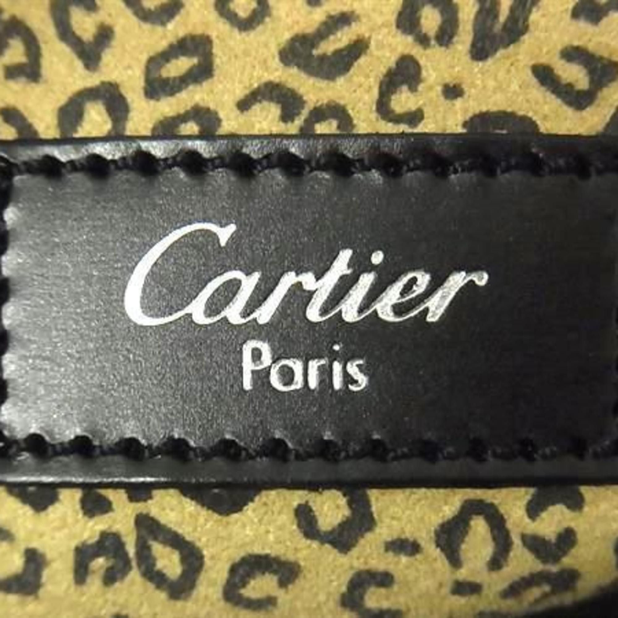Cartier Cartier Panther Shoulder Tote Bag L100360 Black Leather Women's Size ONE SIZE - 6 Thumbnail