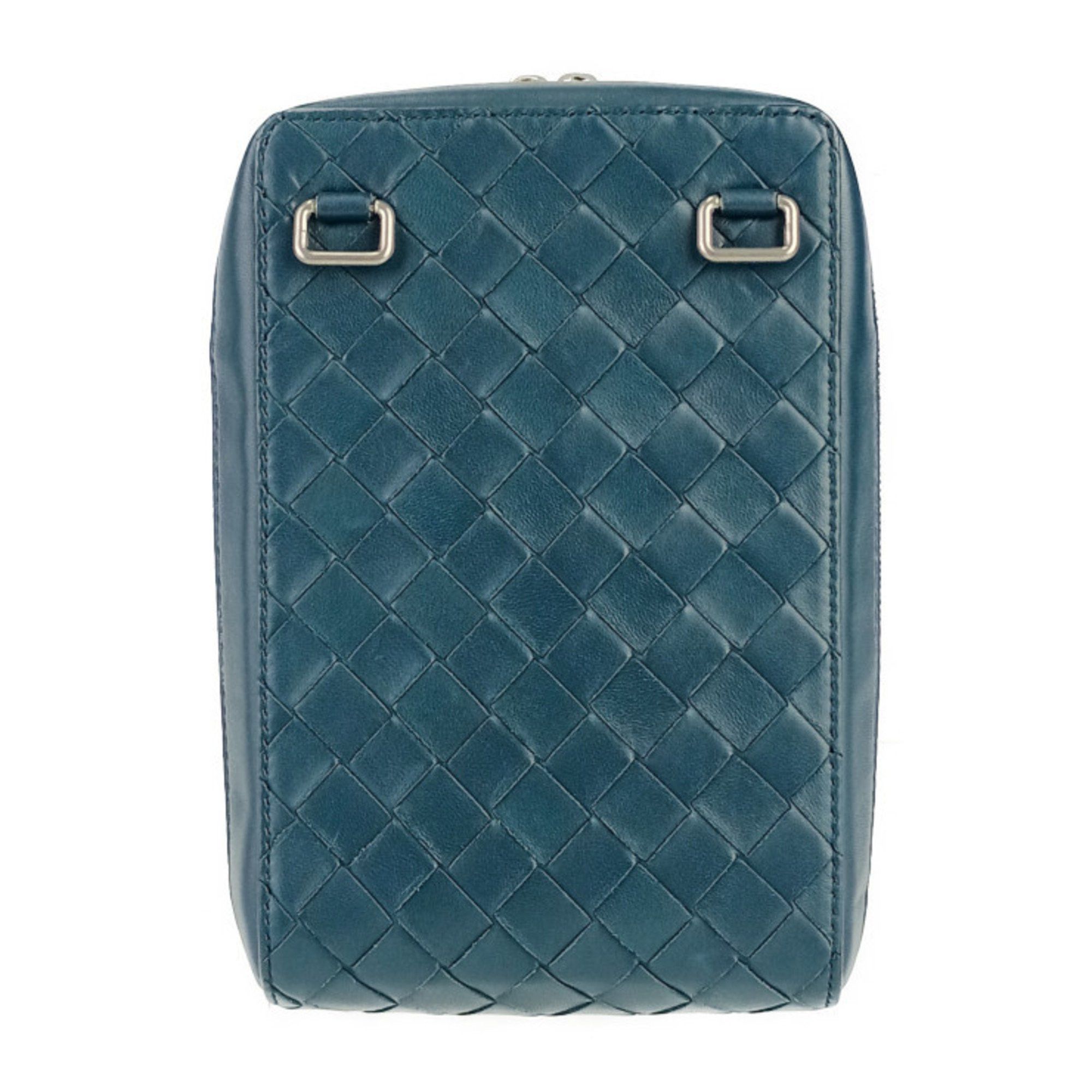 Bottega Veneta BOTTEGA VENETA Intrecciato Small The Valve Shoulder/Crossbody Bag 592692 VO0BI Blue Leather for Men and Women Size ONE SIZE - 3 Thumbnail
