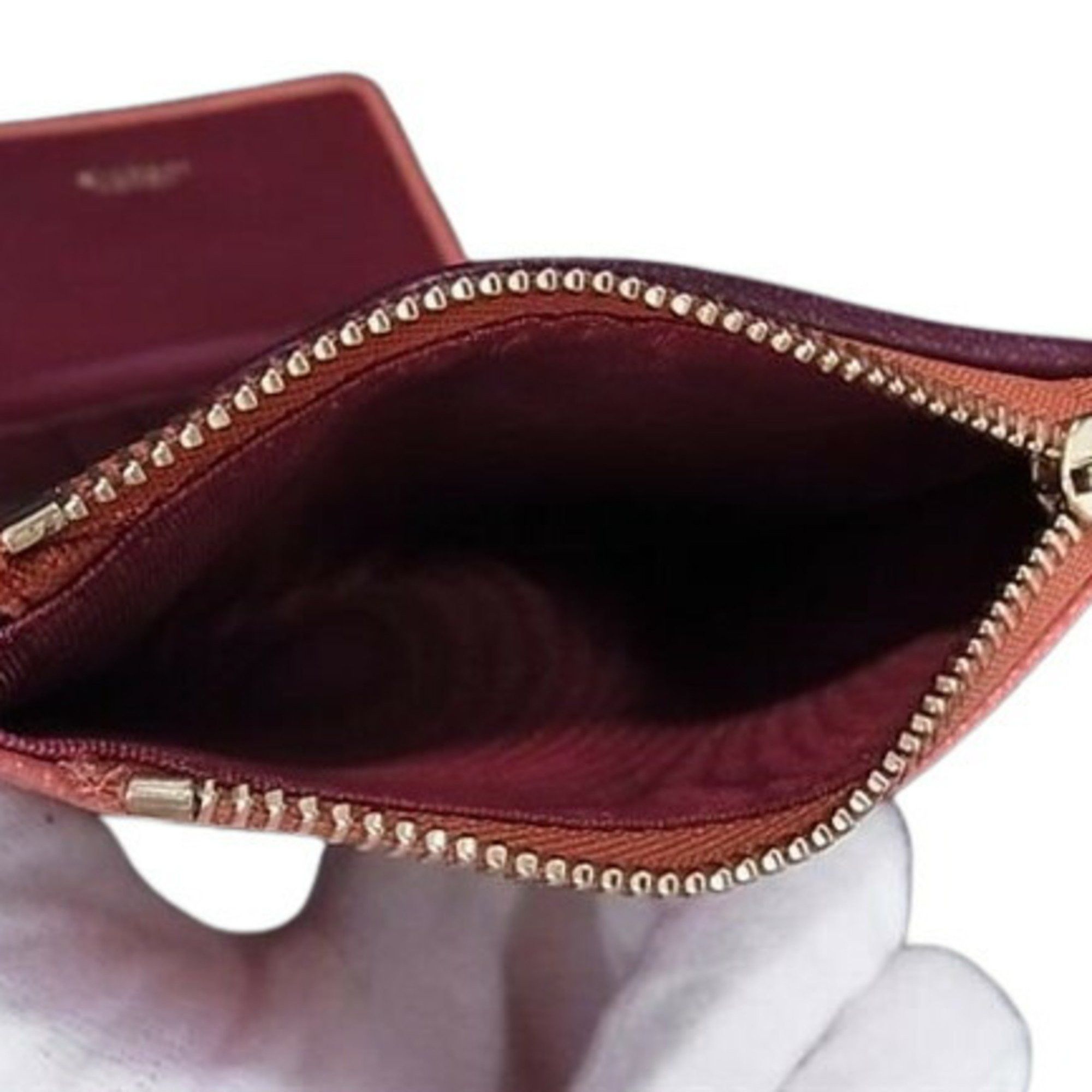 Bvlgari BVLGARI Wallet - Orange Leather Women's Tri-fold Clip Size ONE SIZE - 5 Thumbnail