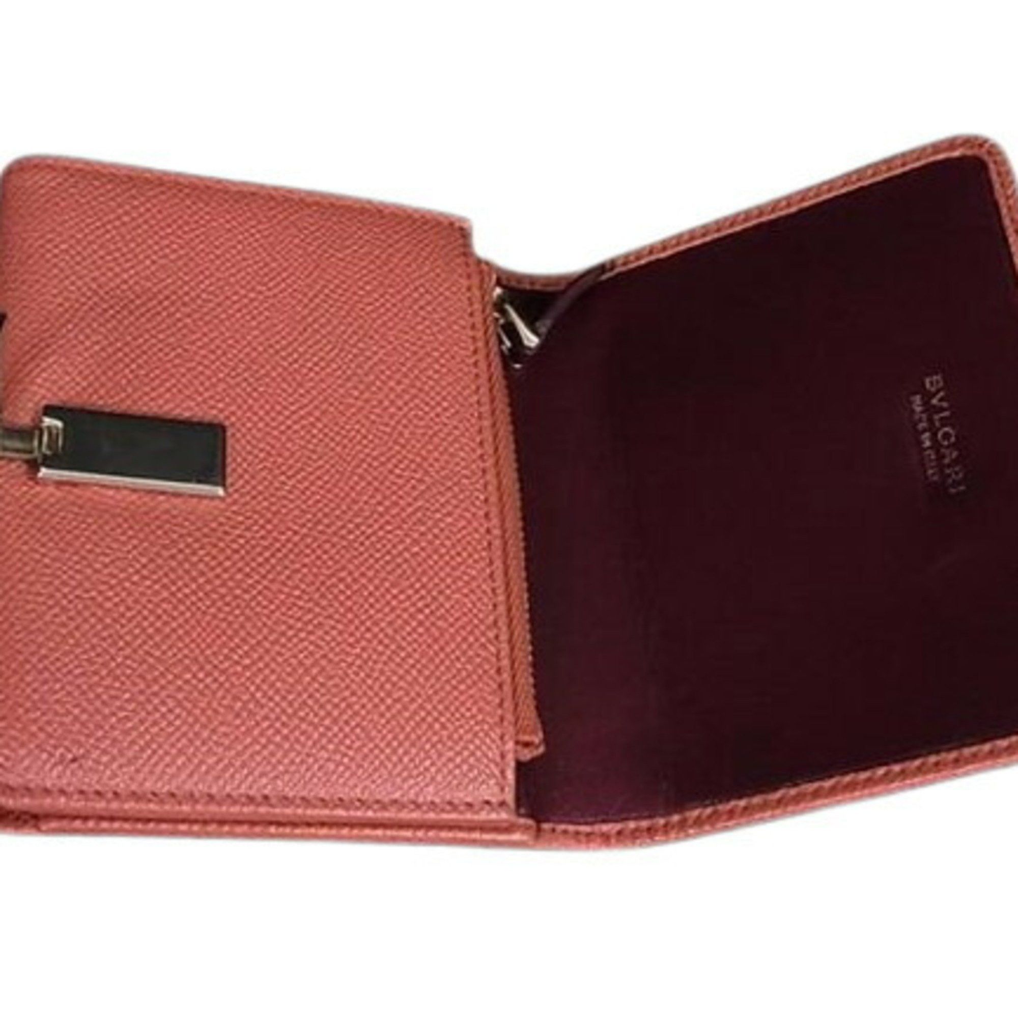 Bvlgari BVLGARI Wallet - Orange Leather Women's Tri-fold Clip Size ONE SIZE - 3 Thumbnail