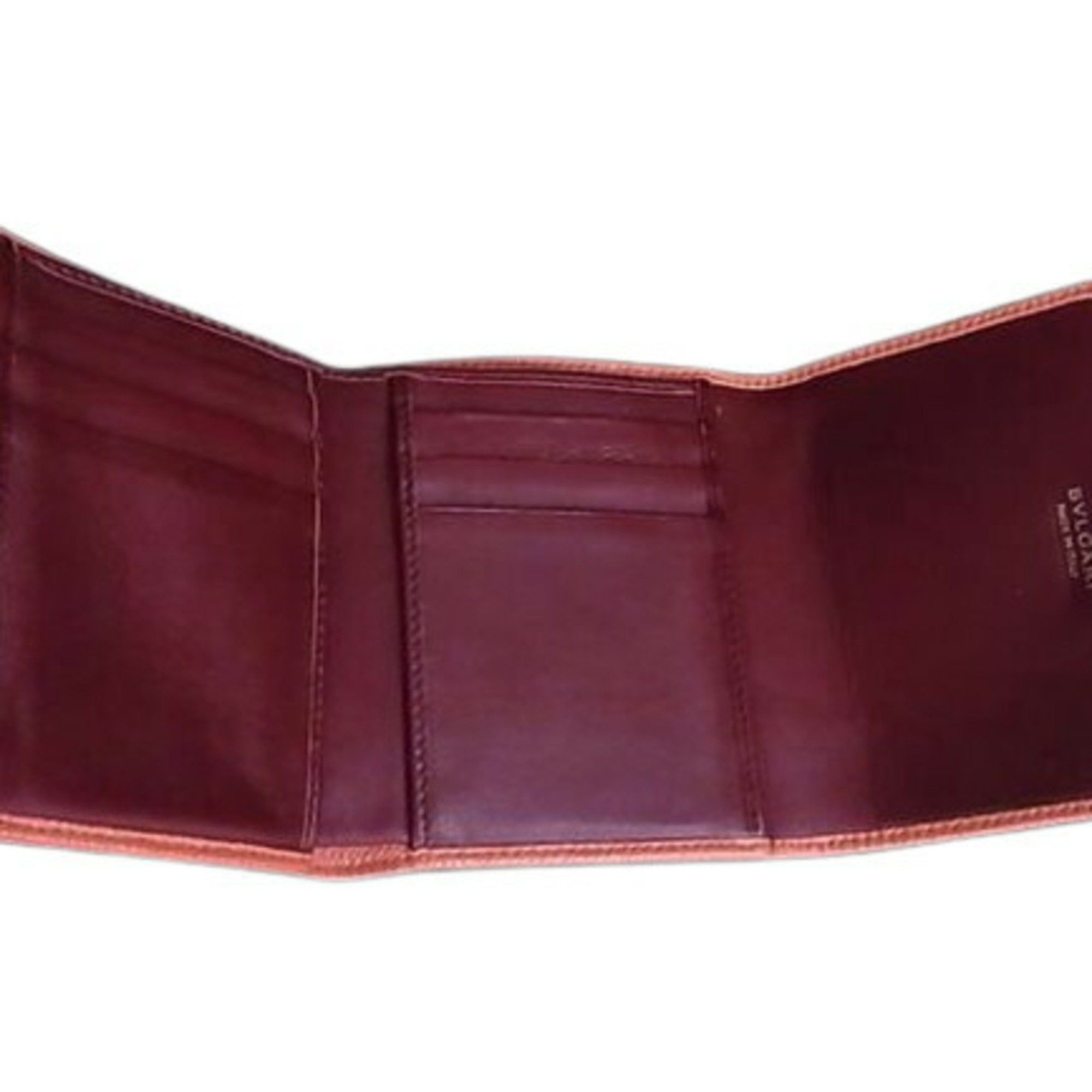 Bvlgari BVLGARI Wallet - Orange Leather Women's Tri-fold Clip Size ONE SIZE - 4 Thumbnail