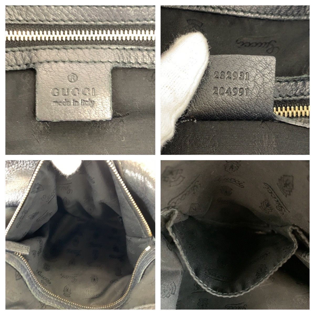 Gucci Gucci Gucci G Wave Embossed Leather Shoulder Bag Leather Shoulder Bag 232931 DUTY FREE for USA Size ONE SIZE - 4 Thumbnail