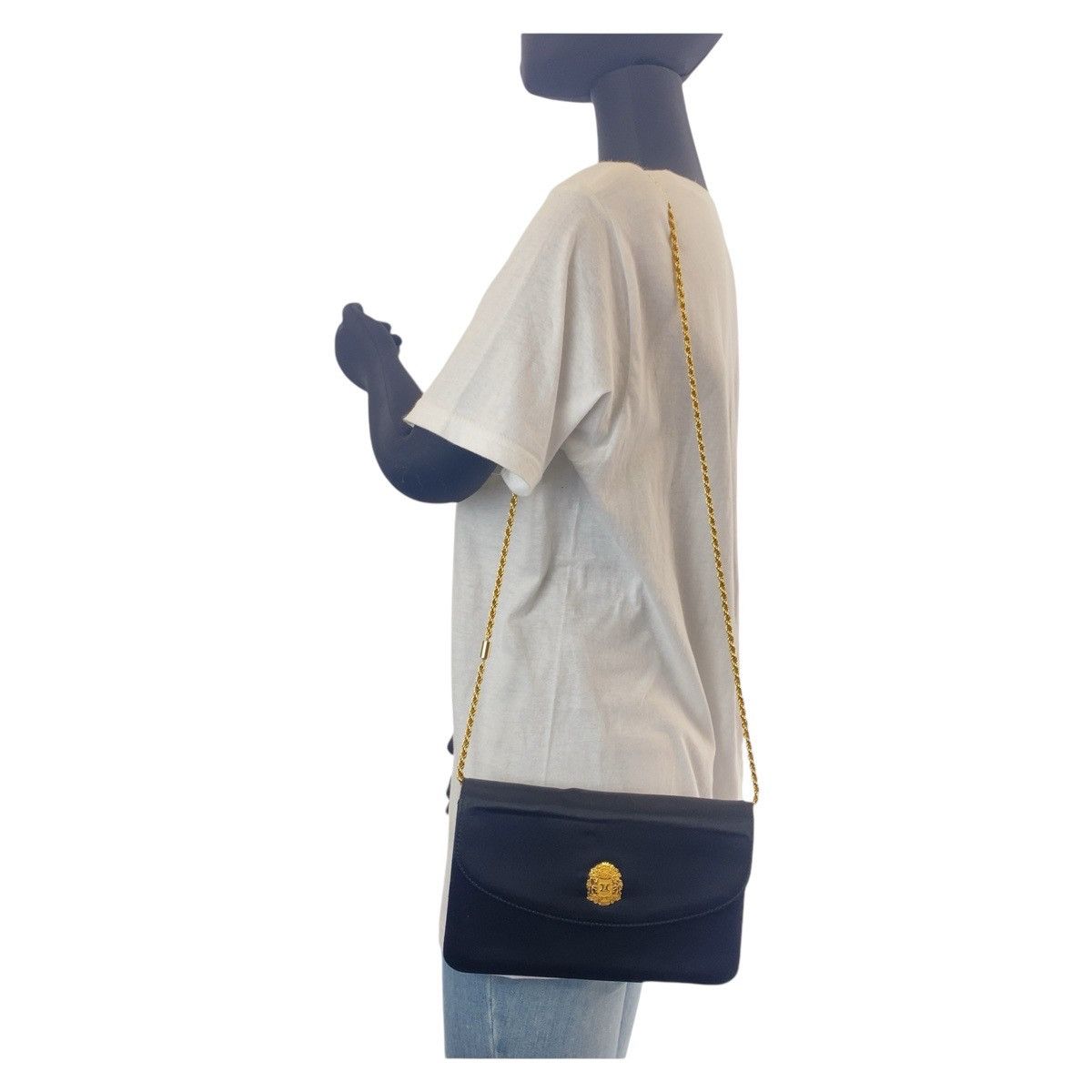 Celine Celine Celine Triomphe Blason Satin Chain Shoulder Bag Others Shoulder Bag DUTY FREE for USA Size ONE SIZE - 7 Thumbnail