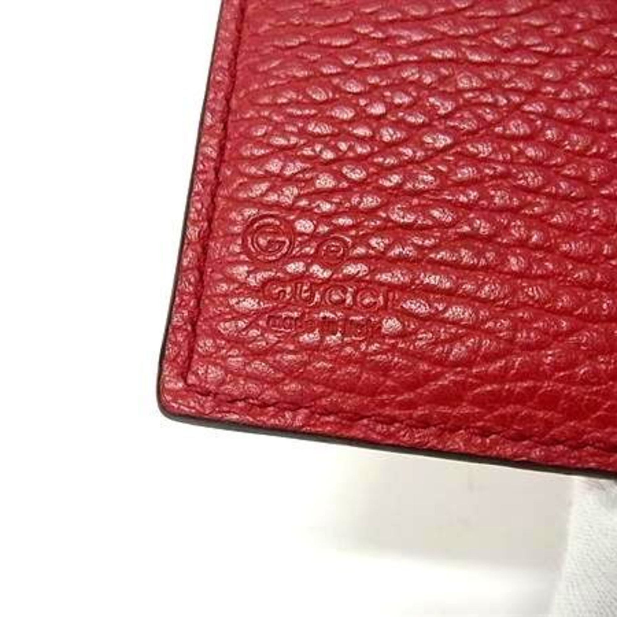 Gucci GUCCI Interlocking G W Bifold Wallet 449405 Red Leather Women's Size ONE SIZE - 6 Thumbnail
