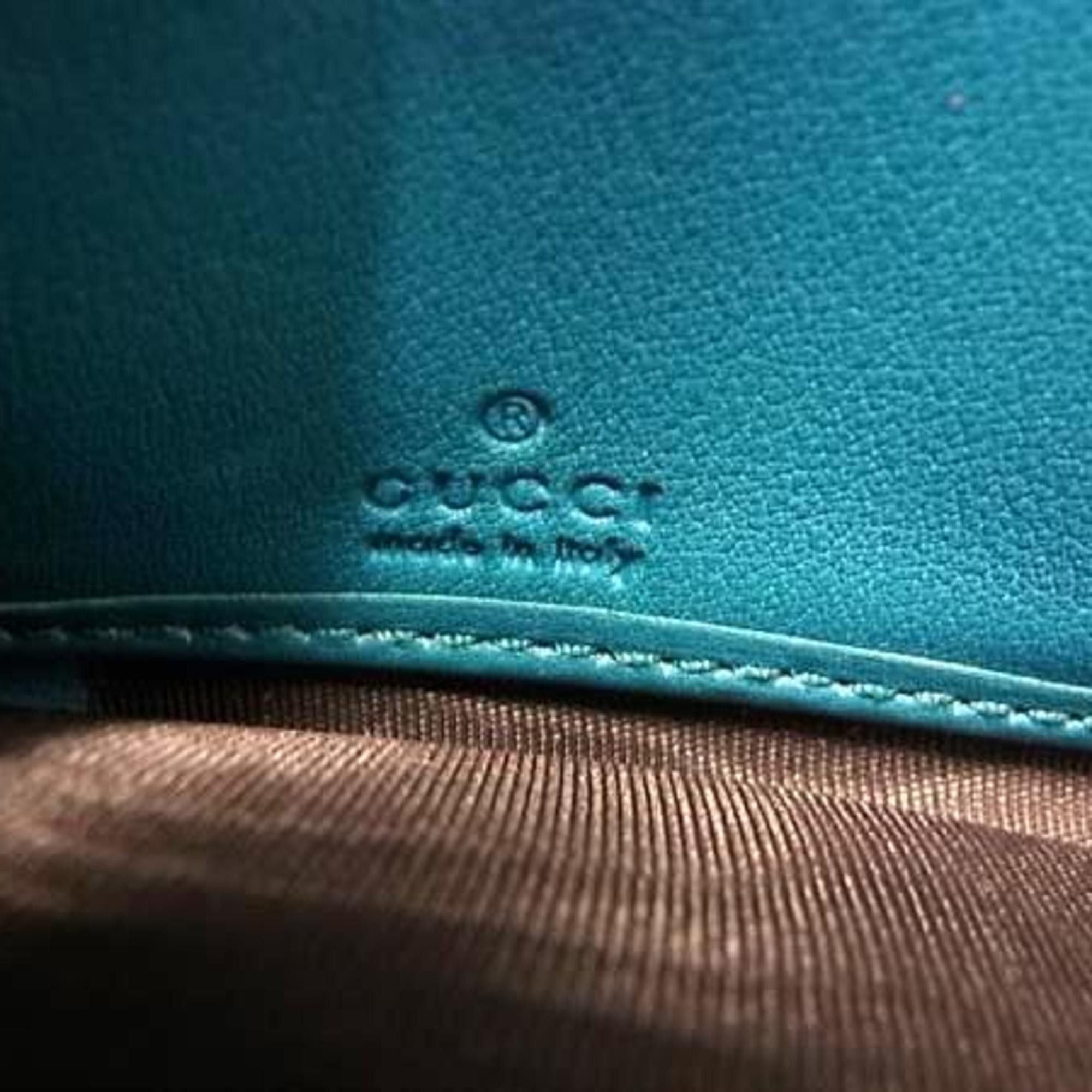 Gucci GUCCI Soho Interlocking G Long Wallet 308004 Blue-Green Leather Round for Men and Women Size ONE SIZE - 5 Thumbnail