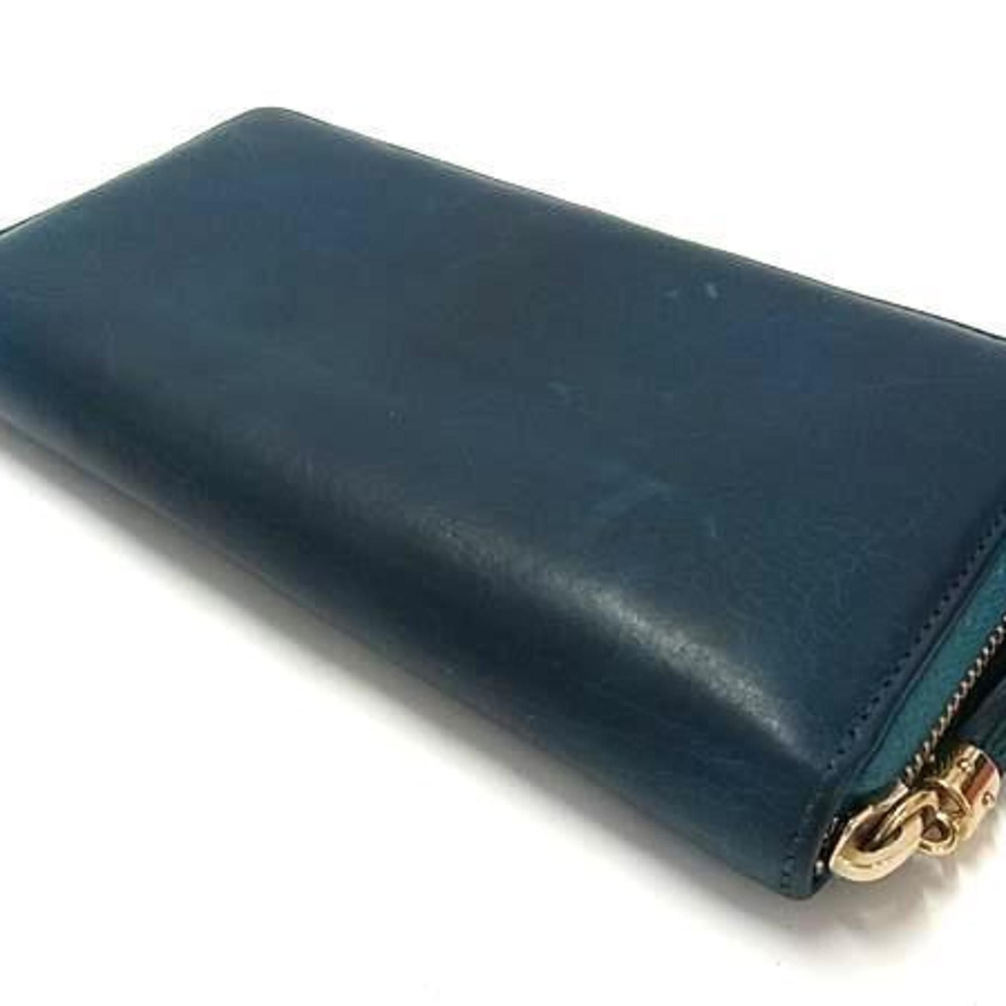 Gucci GUCCI Soho Interlocking G Long Wallet 308004 Blue-Green Leather Round for Men and Women Size ONE SIZE - 2 Thumbnail