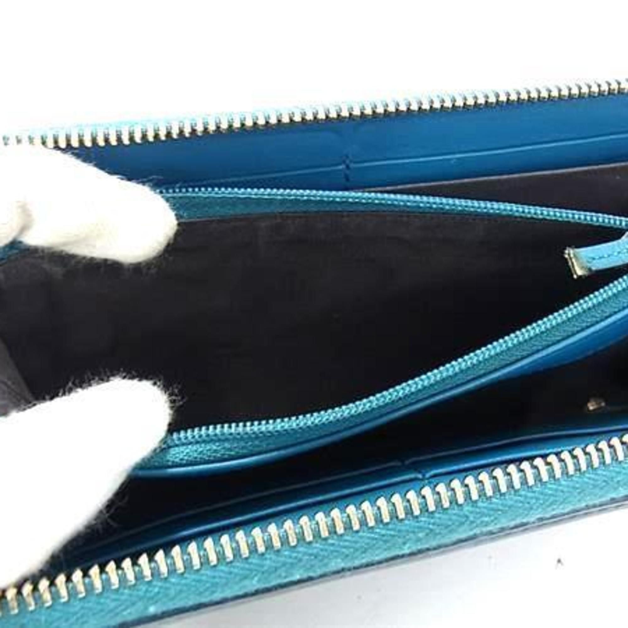 Gucci GUCCI Soho Interlocking G Long Wallet 308004 Blue-Green Leather Round for Men and Women Size ONE SIZE - 4 Thumbnail