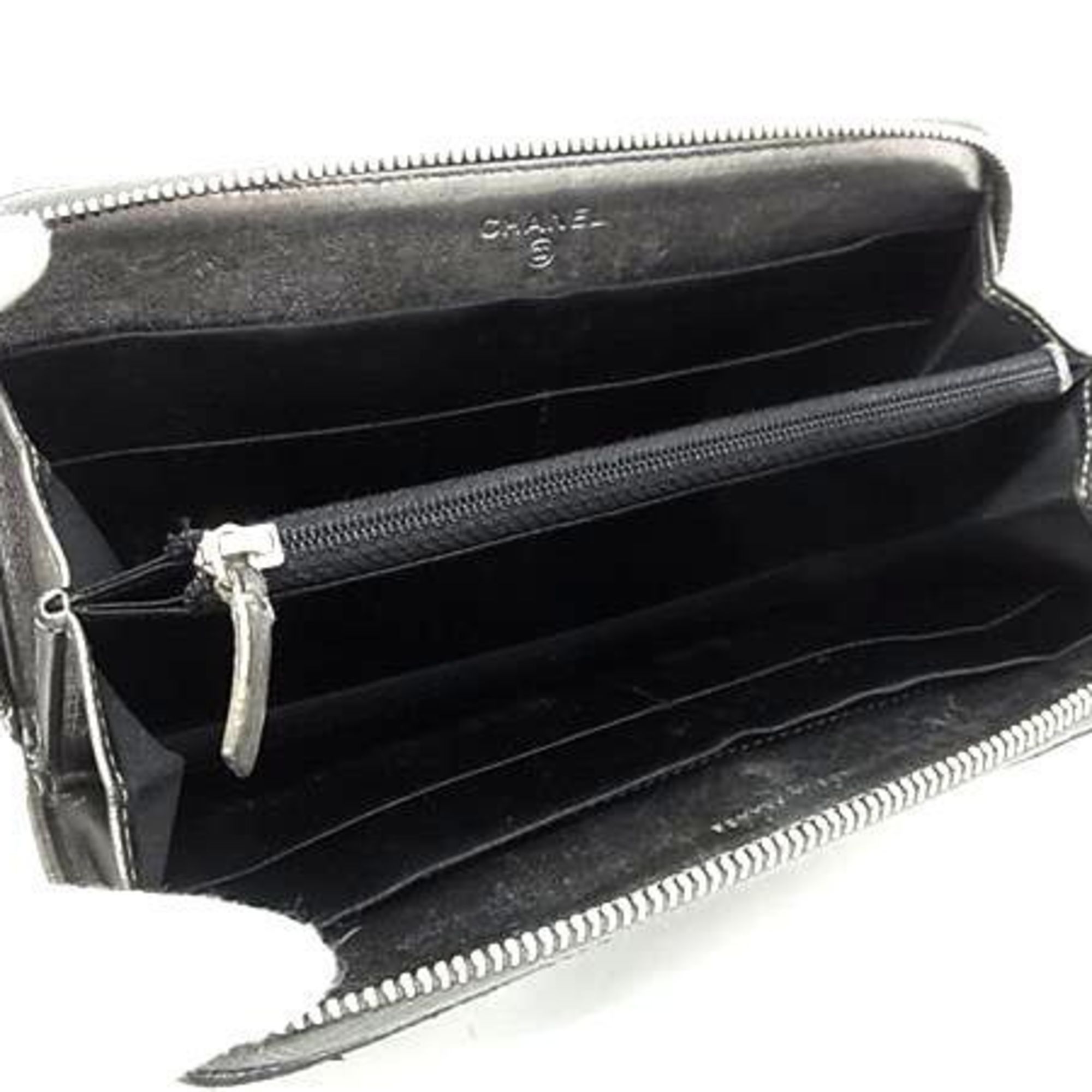 Chanel CHANEL New Travel Line Wallet - Gray Leather Men's/Women's Coco Mark Size ONE SIZE - 3 Thumbnail