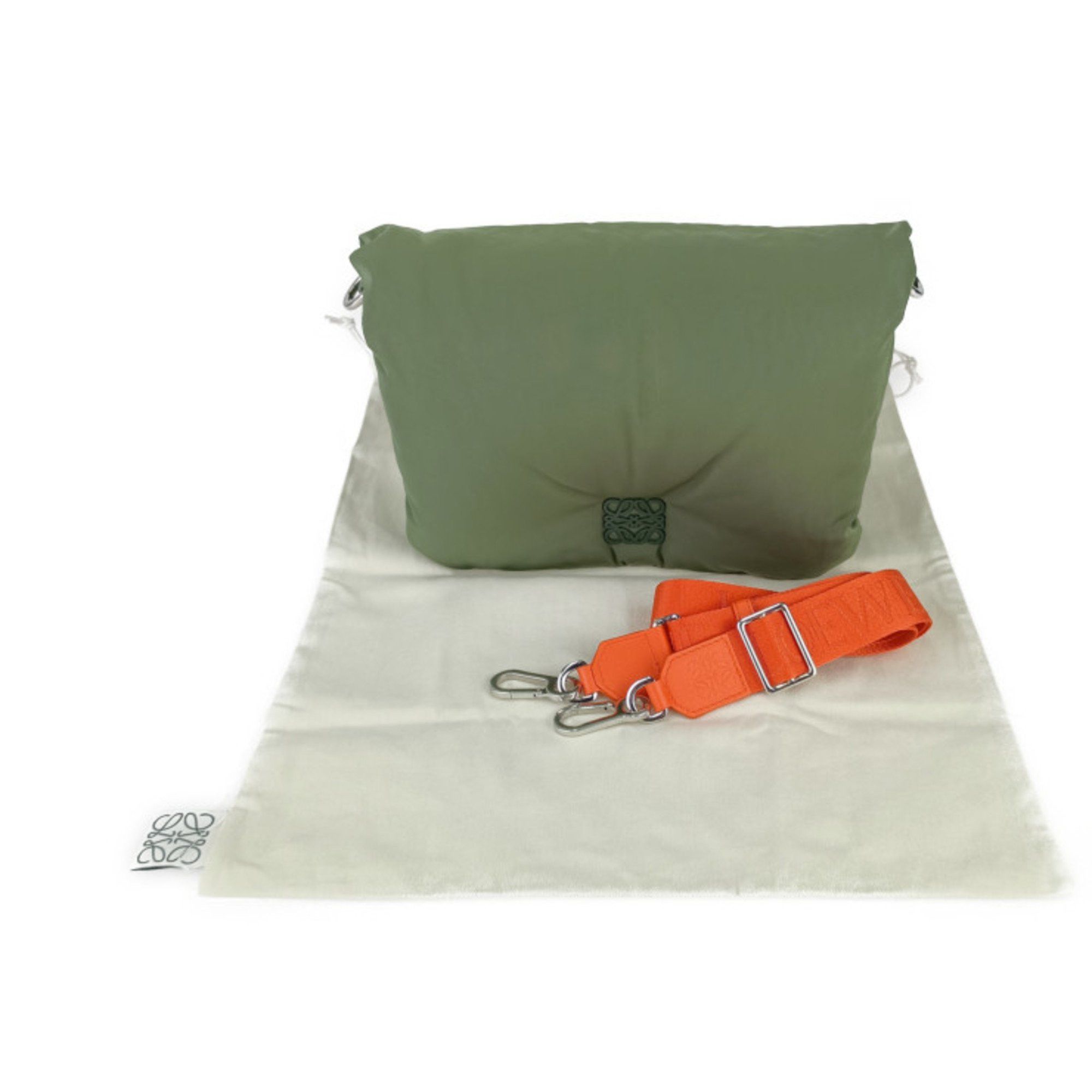Loewe LOEWE GOYA PUFFER Shoulder/Crossbody Bag B896G22 Khaki Orange Nylon for Men and Women Size ONE SIZE - 10 Thumbnail