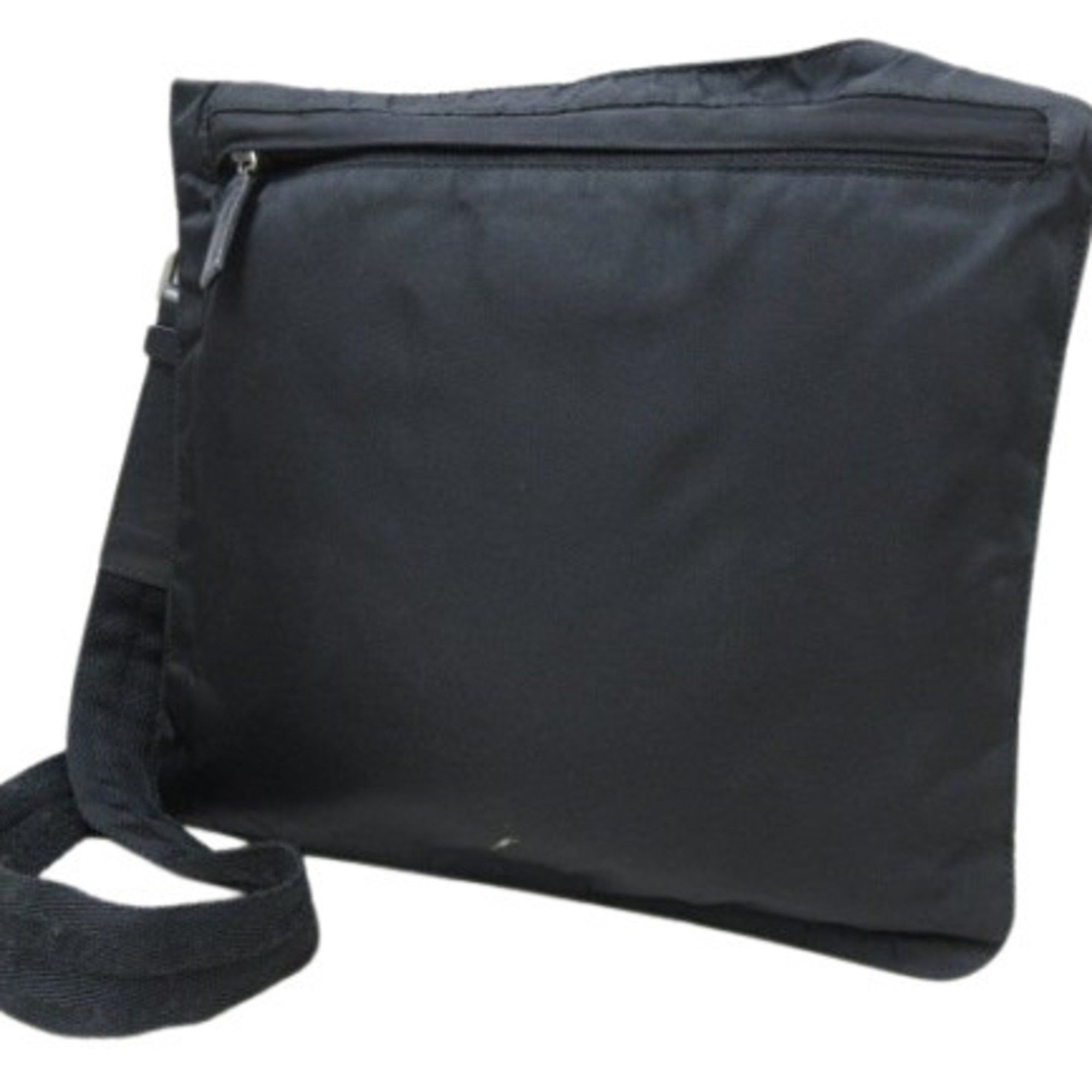 Prada PRADA Triangle Shoulder Bag - Black Nylon and Leather, Men's Women's, No Gusset, Mark Size ONE SIZE - 3 Thumbnail