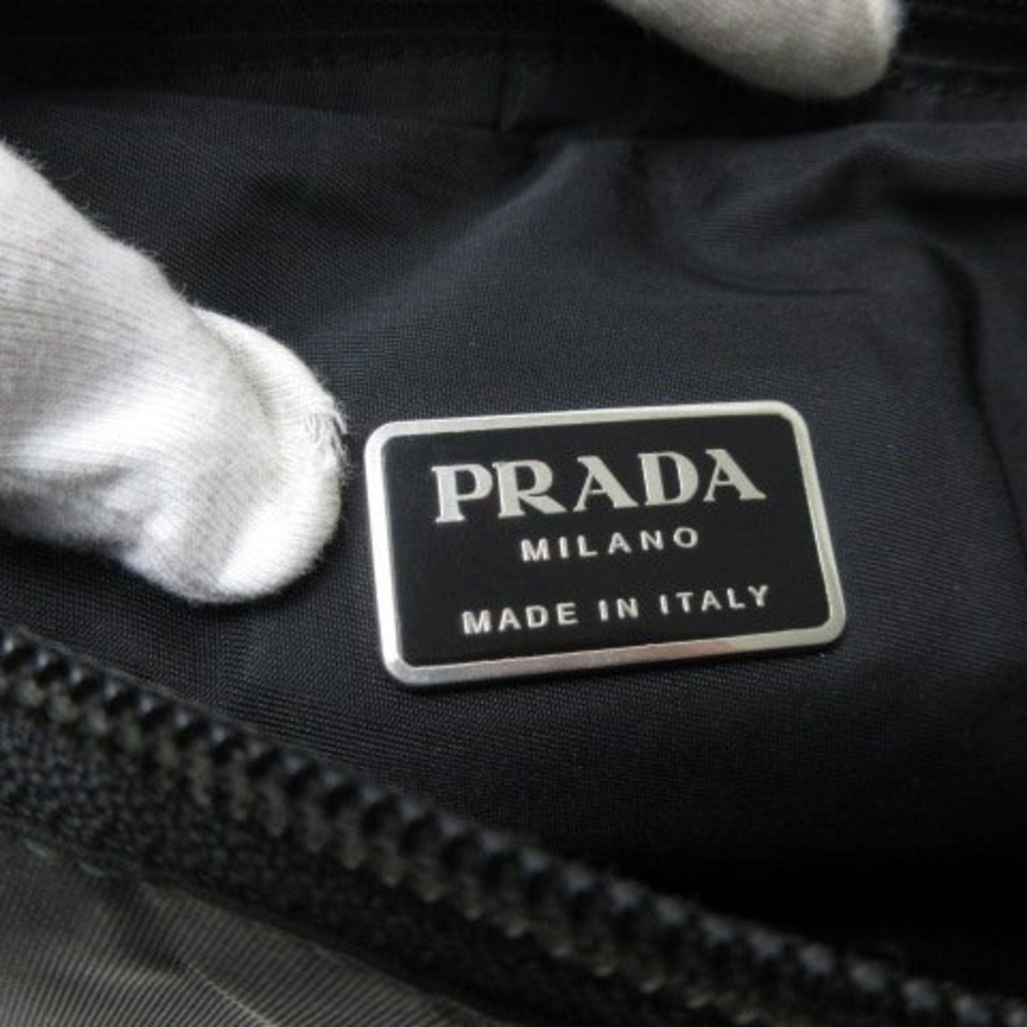Prada PRADA Triangle Shoulder Bag - Black Nylon and Leather, Men's Women's, No Gusset, Mark Size ONE SIZE - 10 Thumbnail