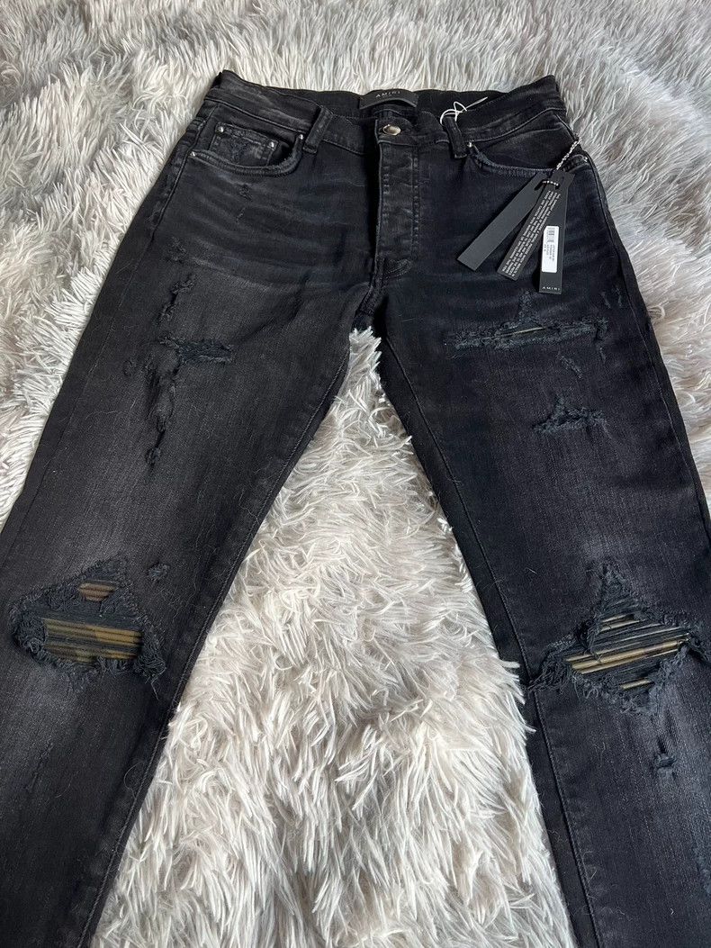 Amiri amiri black distressed mx1 jeans Size US 32 / EU 48 - 4 Thumbnail