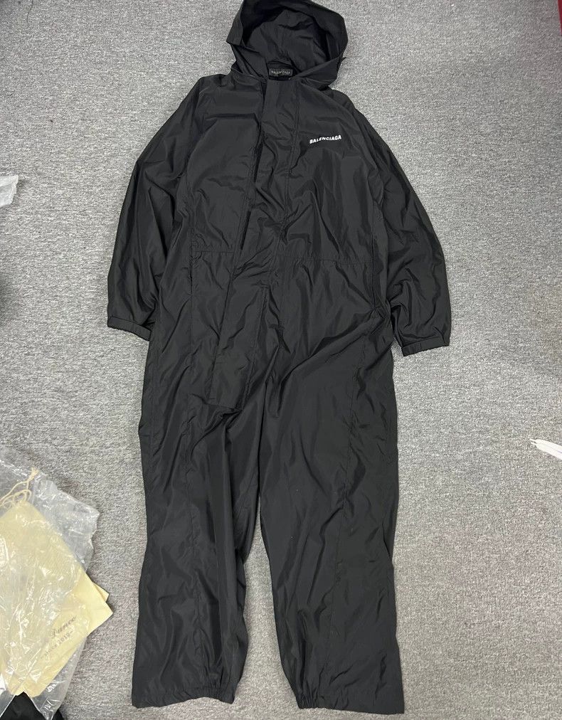 Balenciaga black nylon jumpsuit by balenciaga Size 24" / US 00 / IT 34 - 2 Thumbnail