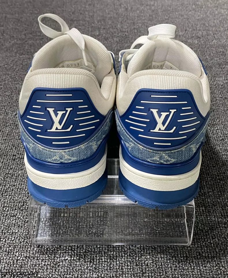 Louis Vuitton louis vuitton blue white trainer shoes Size US 15 / EU 48 - 5 Thumbnail