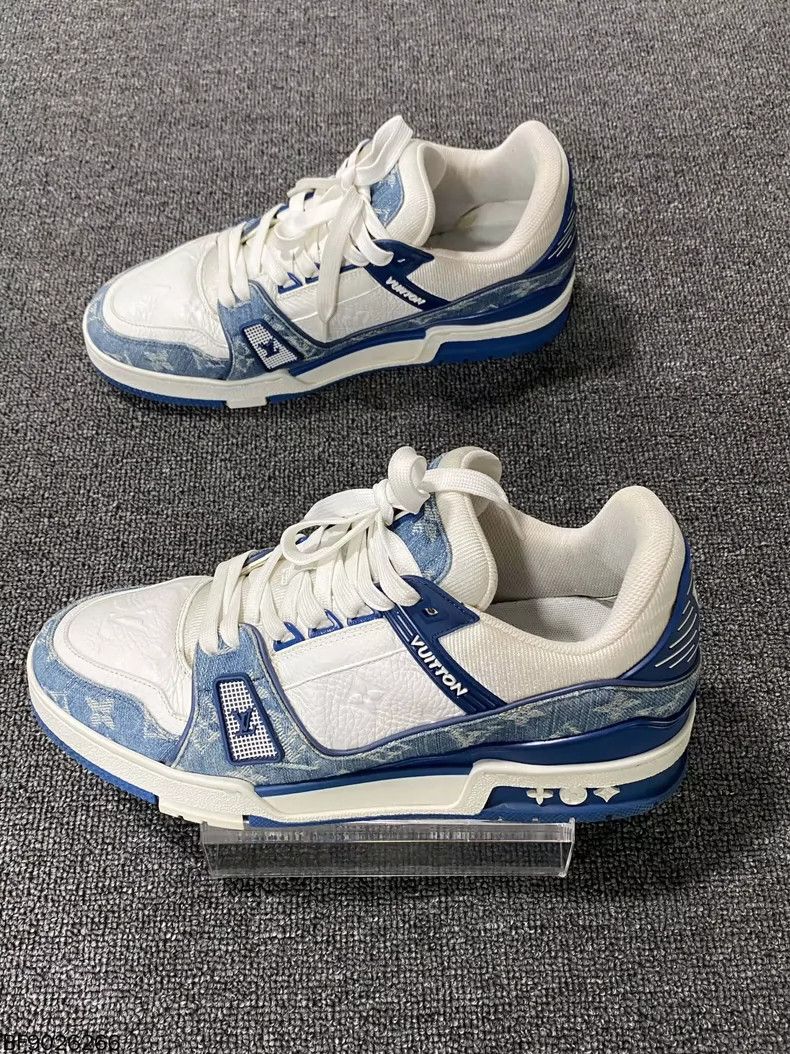 Louis Vuitton louis vuitton blue white trainer shoes Size US 15 / EU 48 - 3 Thumbnail