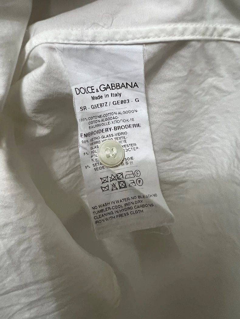 Dolce & Gabbana Dolce Gabbana Men's White Shirt Size US M / EU 48-50 / 2 - 7 Thumbnail