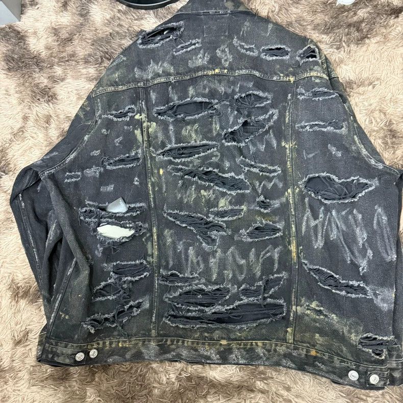 Balenciaga 23ss Distressed Denim Jacket