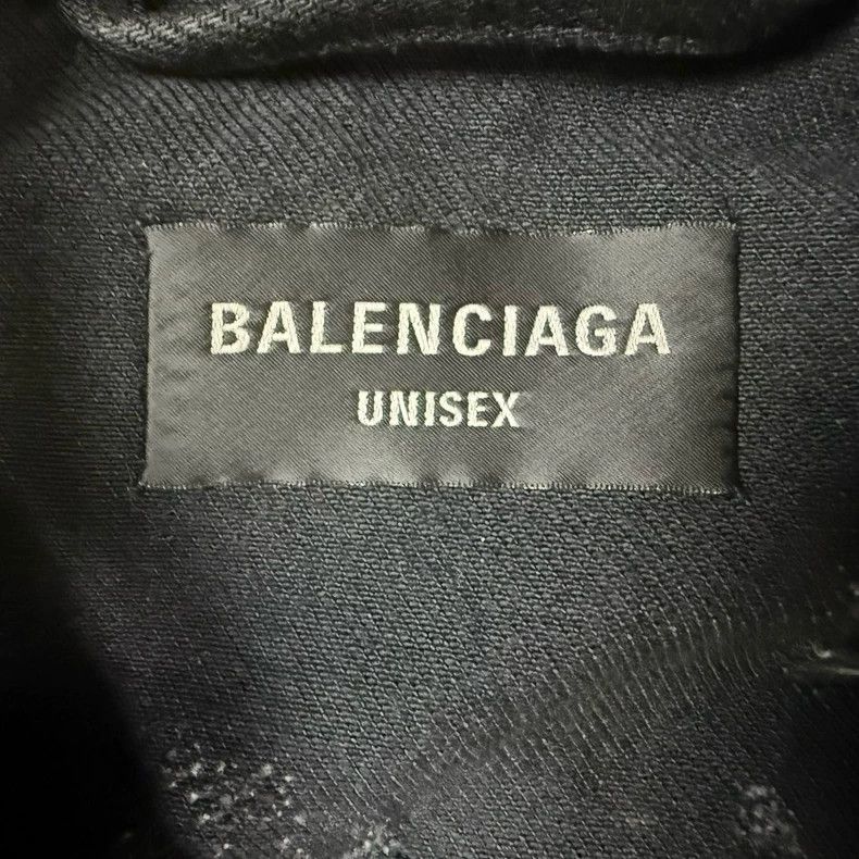 Balenciaga 23ss Distressed Denim Jacket