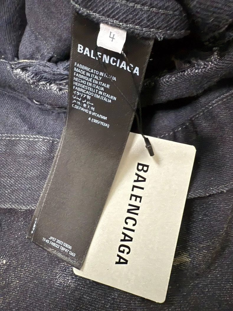 Balenciaga 23ss Distressed Denim Jacket